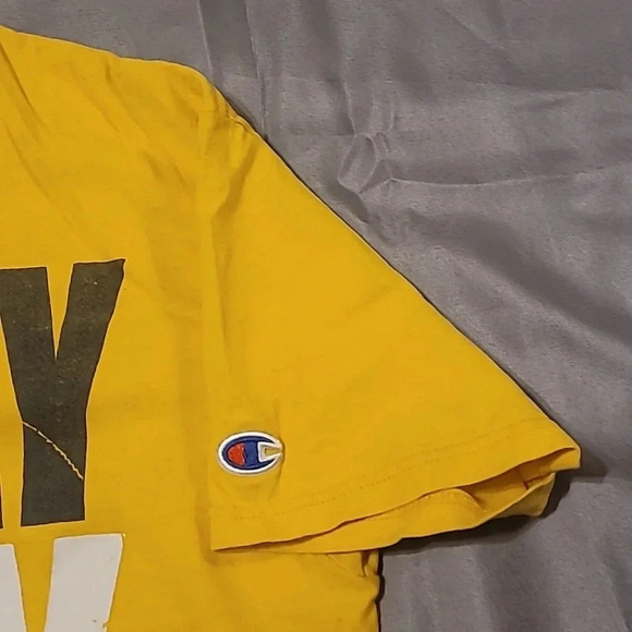 Champion GUS MAKER Youth Boys size M "ALL DAY EVERY DAY" yellow/gold shirt LOT A - Picture 4 of 6